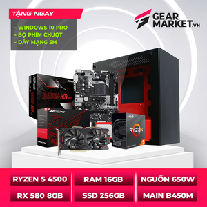 PC NOLAGZONE RYZEN 5 4500 | RAM 16GB | RX 580 8GB | SSD 256GB